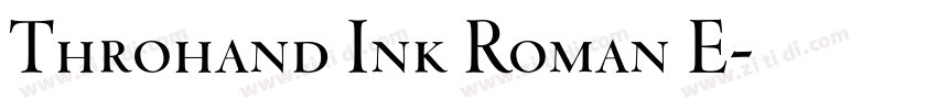 Throhand Ink Roman E字体转换